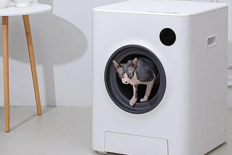 spinning cat litter box